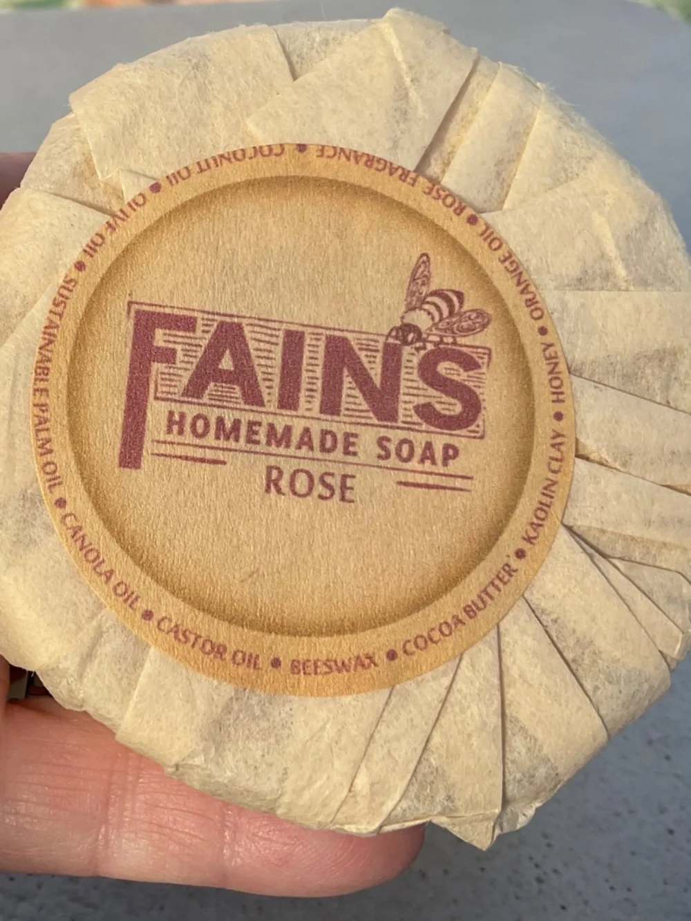 2 Fain’s Honey Homemade Soap Rose scented New 4 oz each